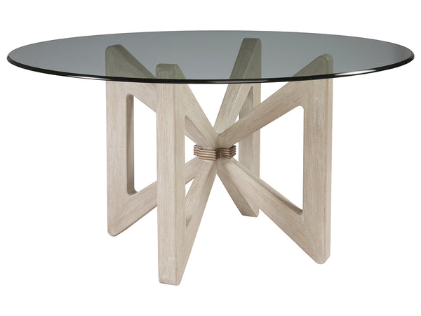 Butterfly Round Dining Table With Glass Top