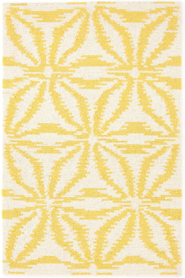 Aster Gold Micro Hooked Wool Rug