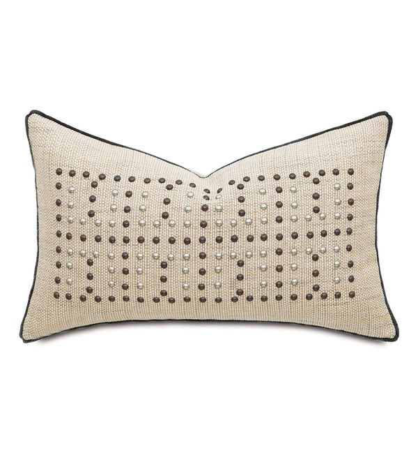Gilmer Brulee Nailheads Accent Pillow