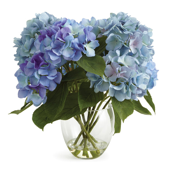 Hydrangea 18" Arrangement in Vase design by shopbarclaybutera